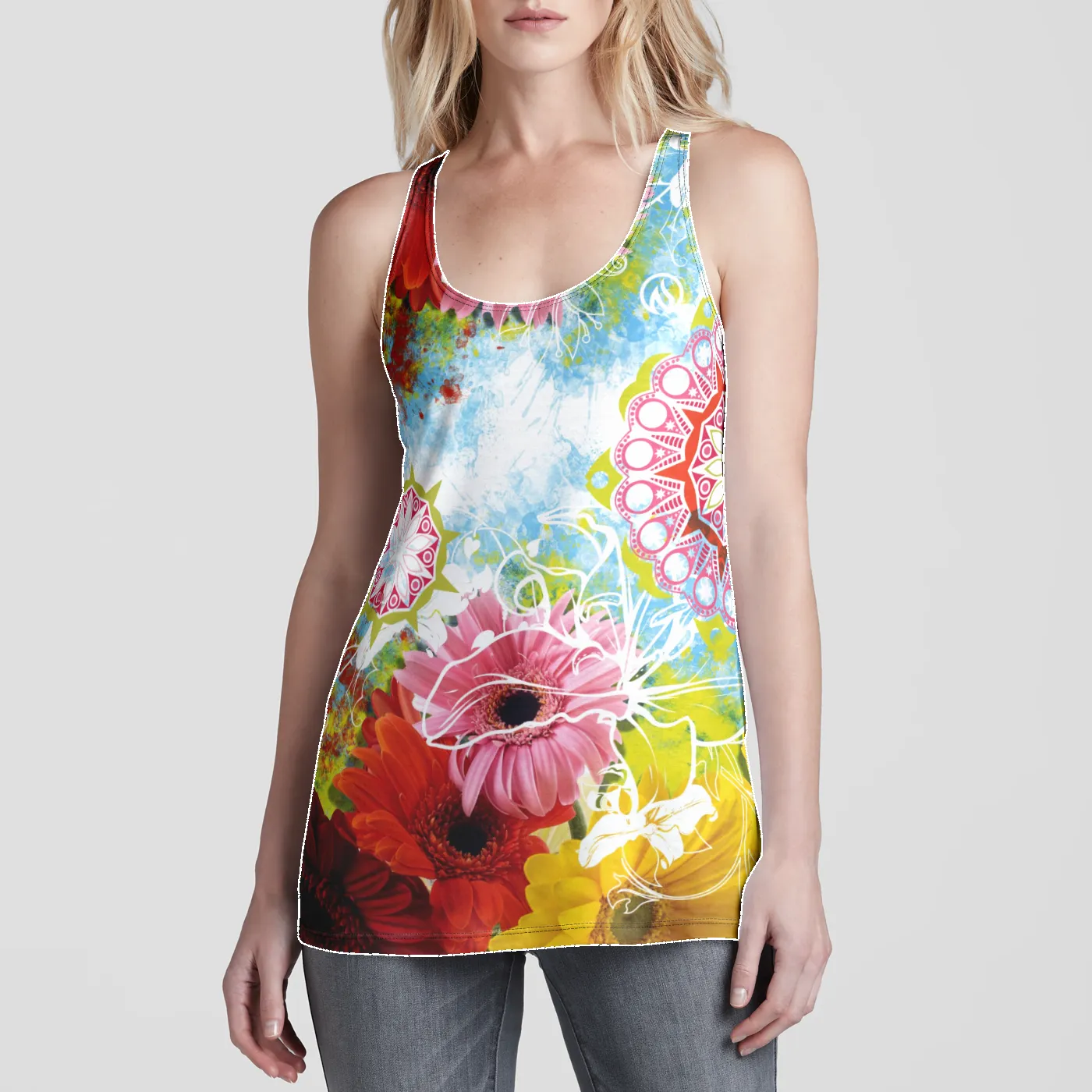 Wildflower Racerback Tank Top sold by INKnBURN