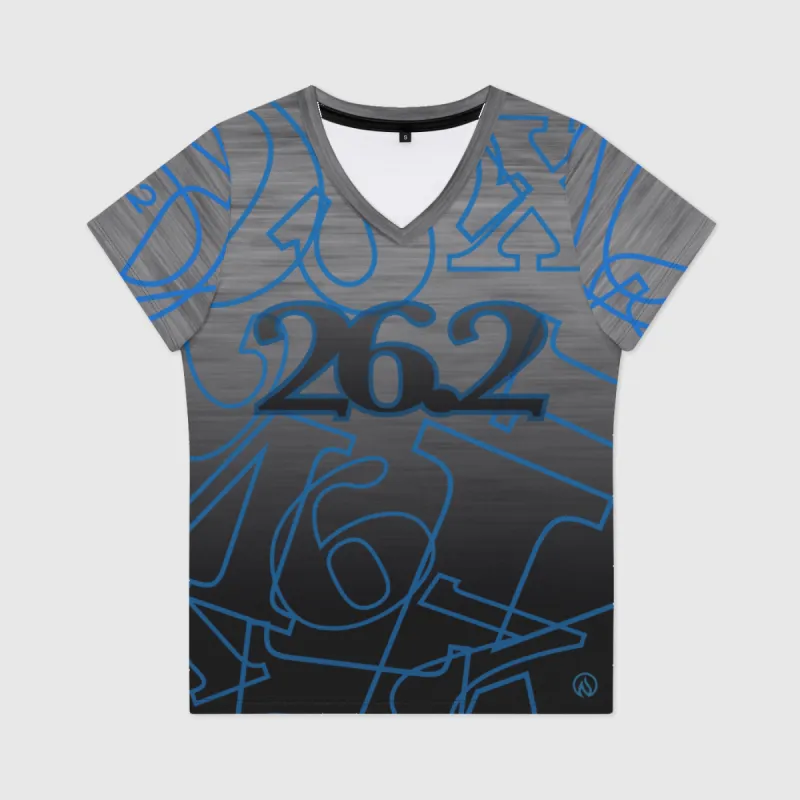 26.2 Womens V-Neck T-Shirt sold by INKnBURN