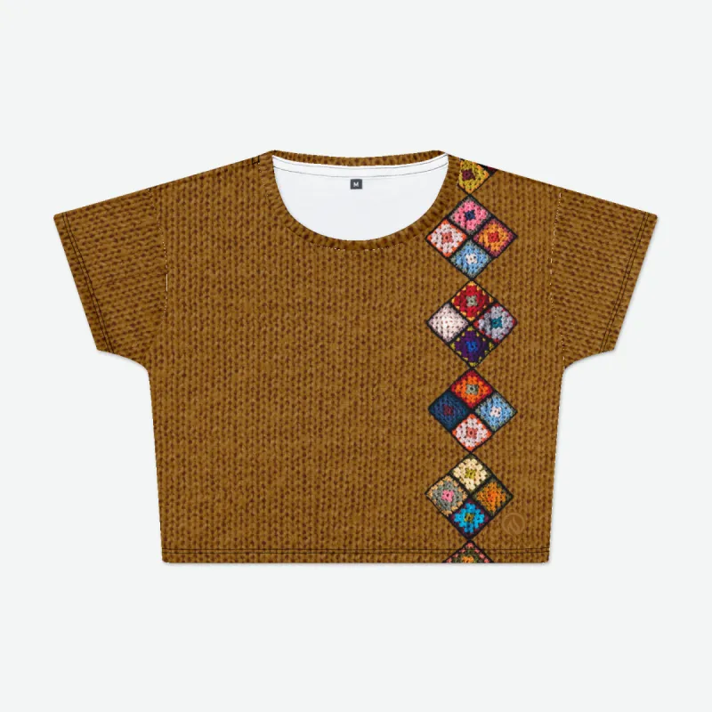 Boho Diamond Womens Crop Tee sold by INKnBURN