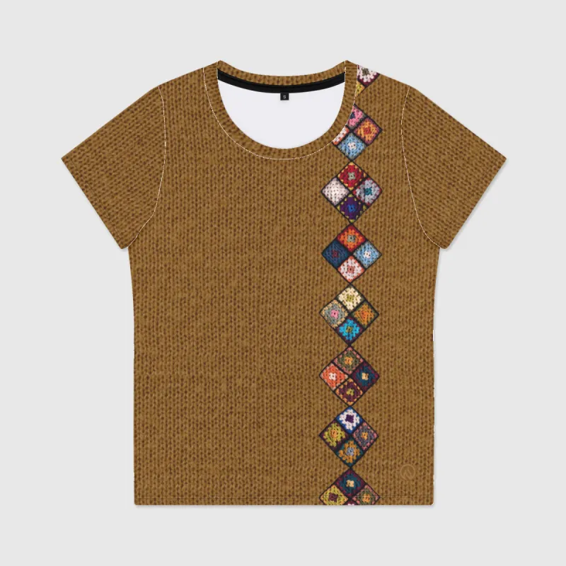 Boho Diamond Gold Womens Scoop Neck T-Shirt sold by INKnBURN