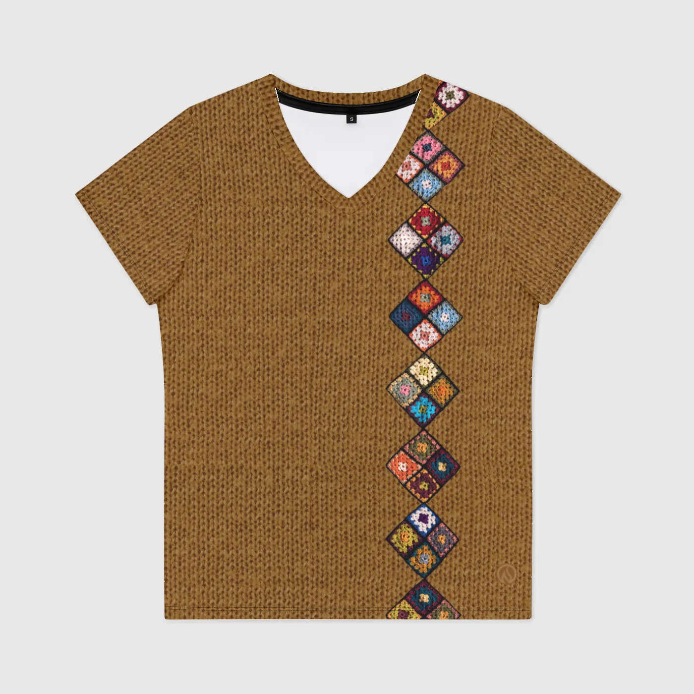 Boho Diamond Gold Womens V-Neck T-Shirt sold by INKnBURN