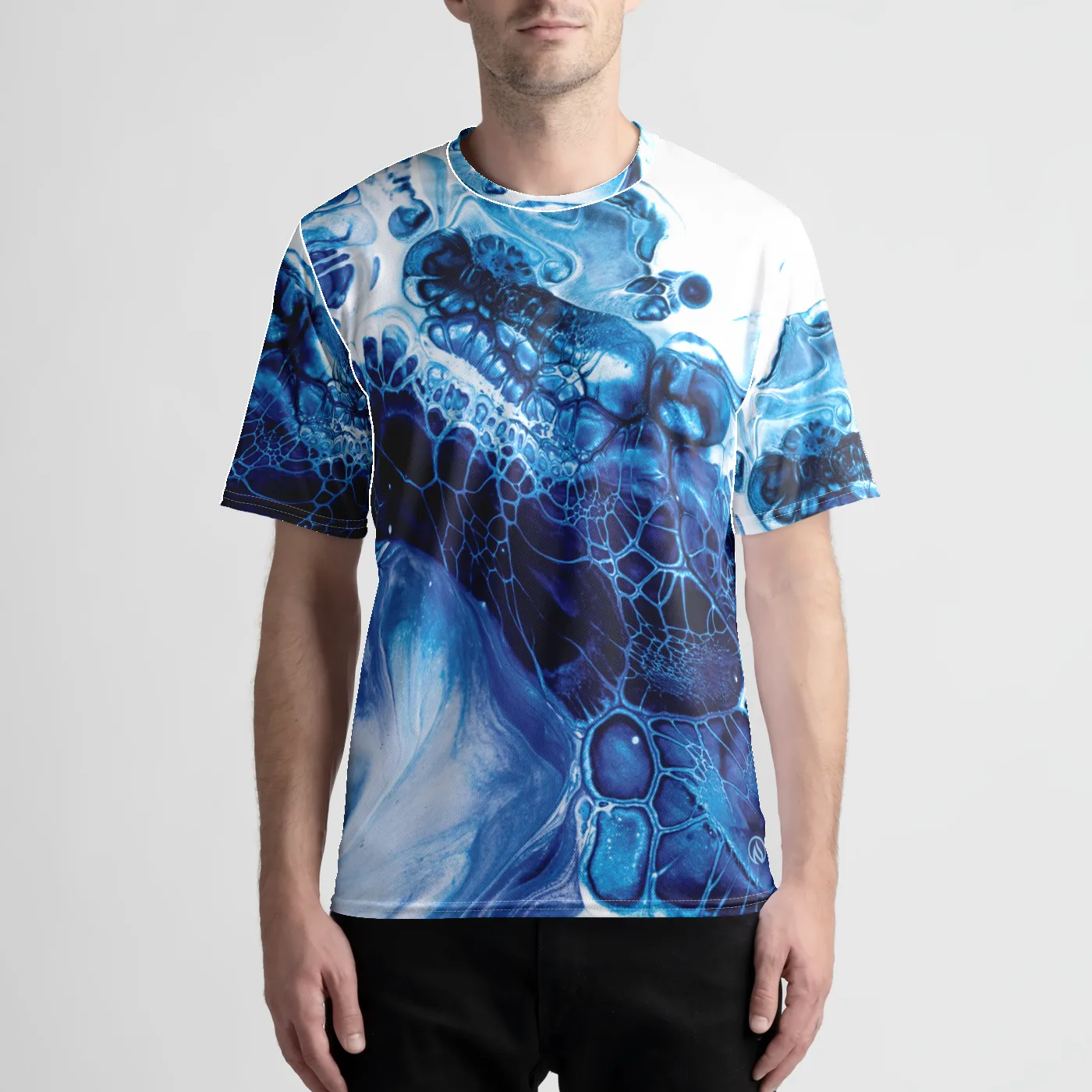 Blue Ink Mens Tech Shirt sold by INKnBURN