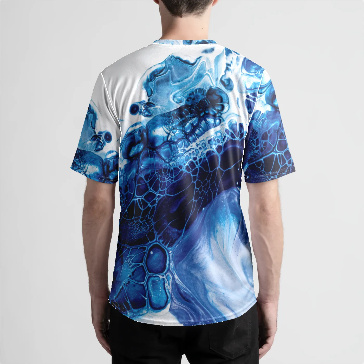 Blue Ink Mens Tech Shirt sold by INKnBURN product image thumbnail 2
