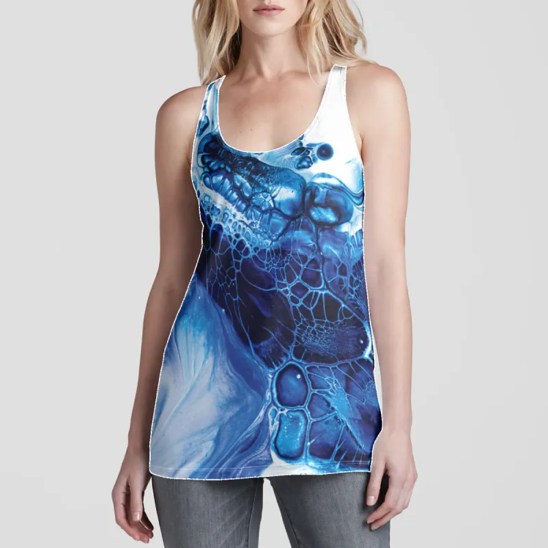 Blue Ink Racerback Tank Top sold by INKnBURN