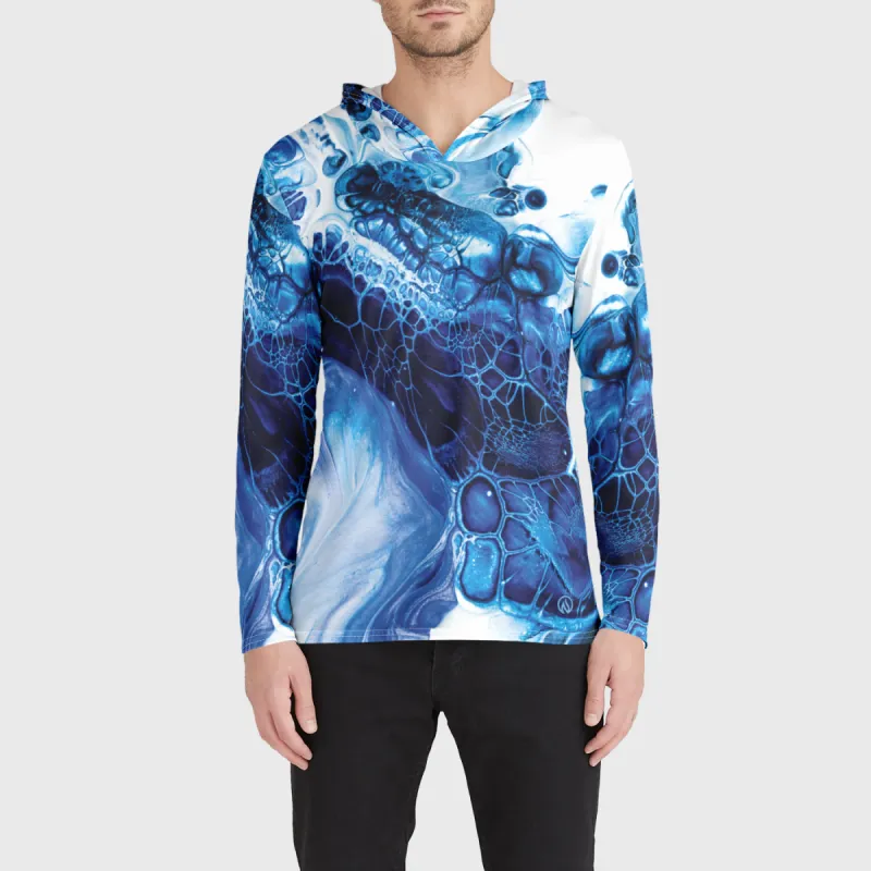 Blue Ink Tshirt Hoodie sold by INKnBURN