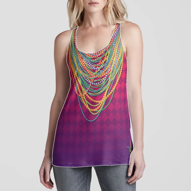 Mardi Gras Racerback Tank Top sold by INKnBURN