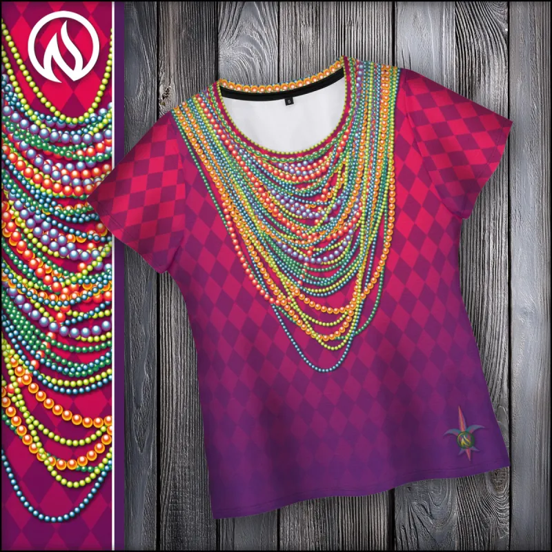 Mardi Gras Scoop Neck T-Shirt sold by INKnBURN