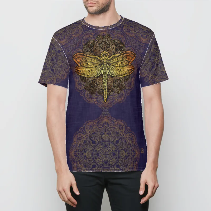 Dragonfly Mandala Mens Crewneck T-Shirt sold by INKnBURN