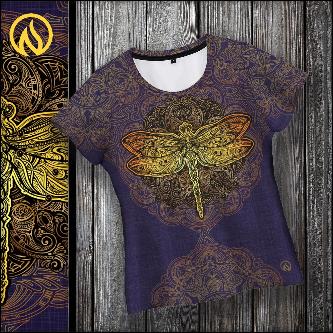 Dragonfly Mandala Scoop Neck T-Shirt sold by INKnBURN