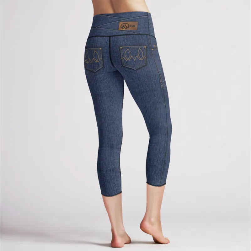 True Blue Denim Reversible Capris sold by INKnBURN