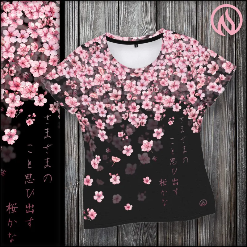 Sakura Womens Scoop Neck T-Shirt sold by INKnBURN