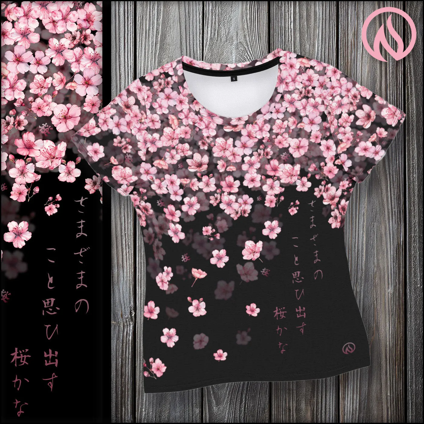 Sakura Womens Scoop Neck T-Shirt sold by INKnBURN