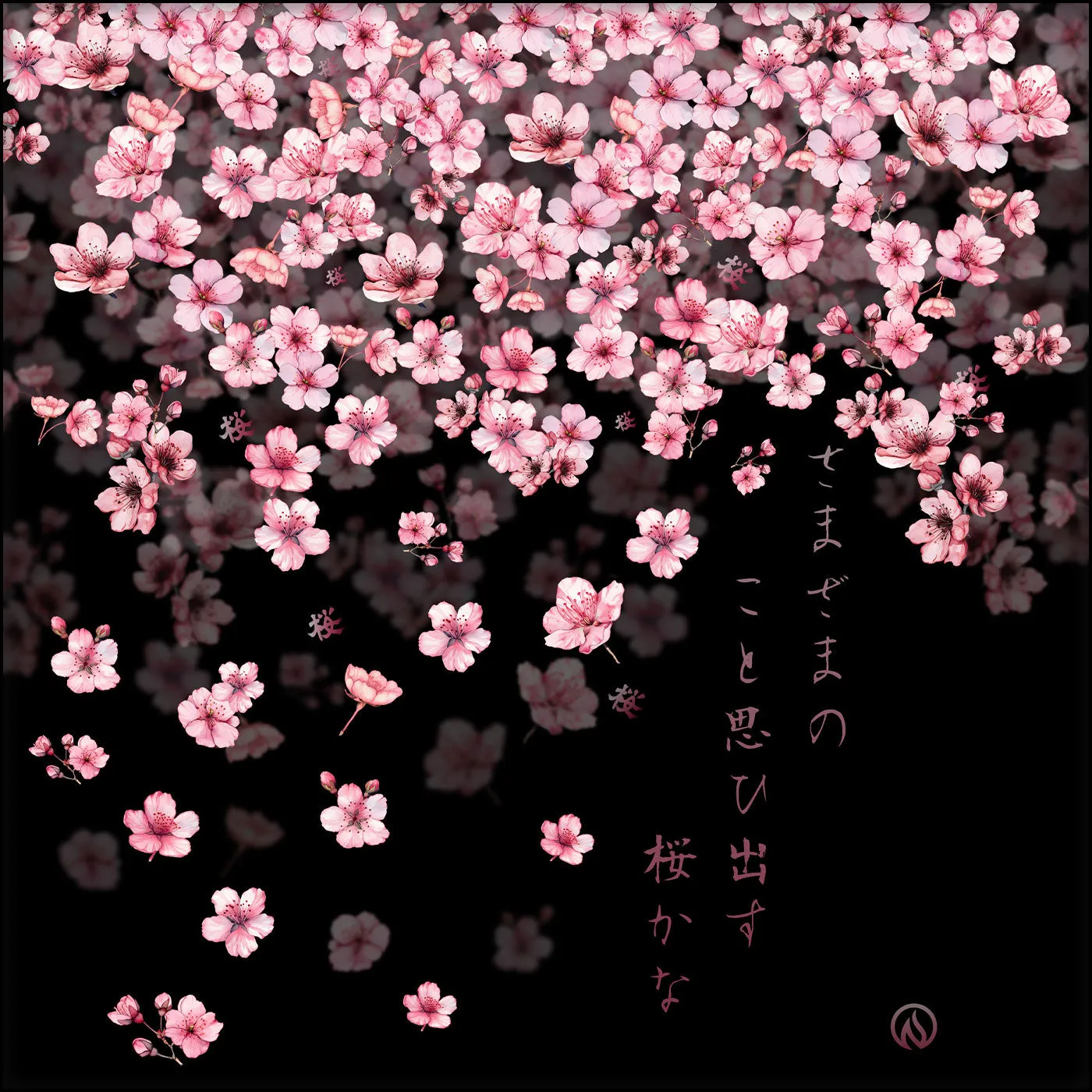 Sakura Womens V-Neck T-Shirt sold by INKnBURN product image thumbnail 2