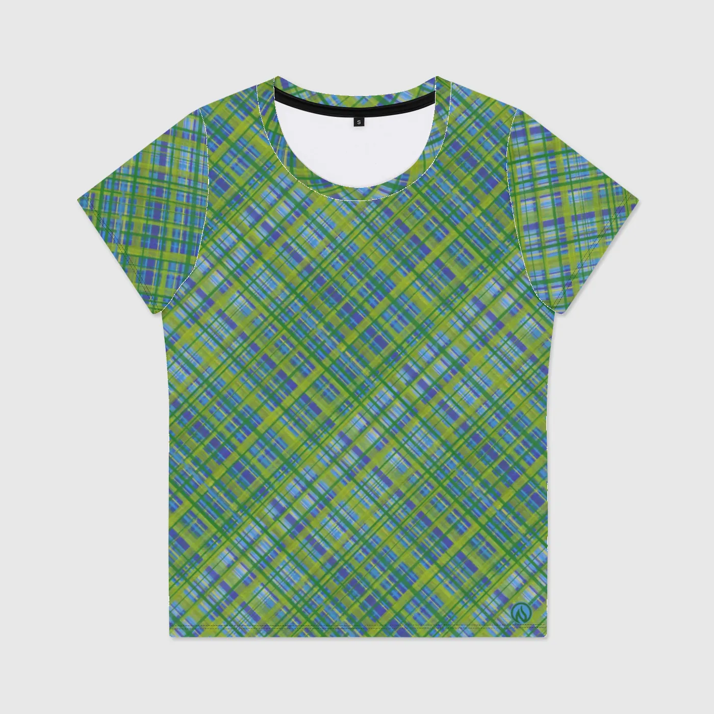 Spring Plaid Womens Scoop Neck T-Shirt sold by INKnBURN product image thumbnail 3