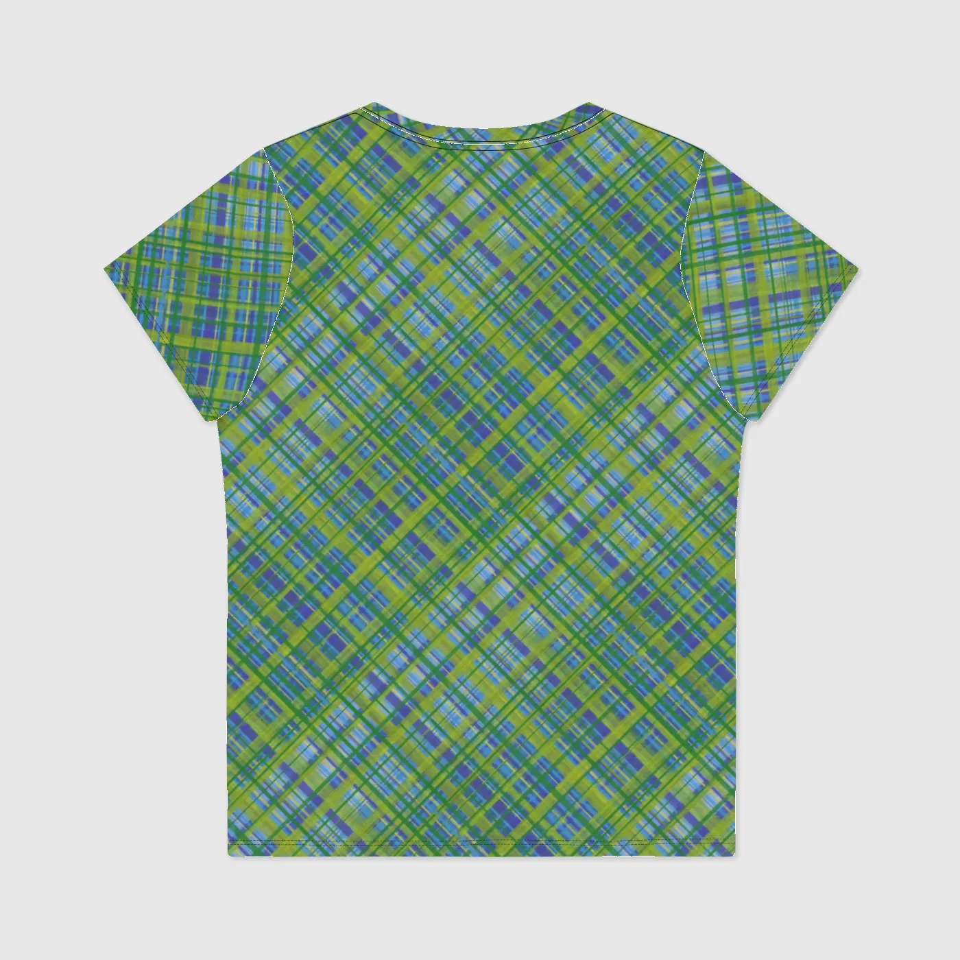 Spring Plaid Womens Scoop Neck T-Shirt sold by INKnBURN product image thumbnail 4