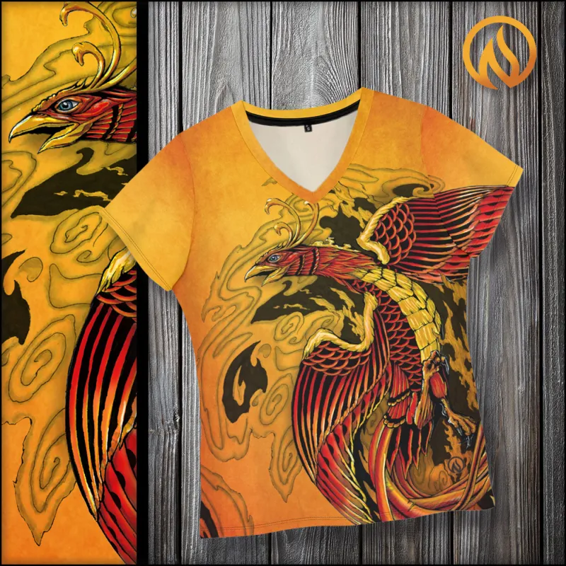 Phoenix V-Neck T-Shirt sold by INKnBURN