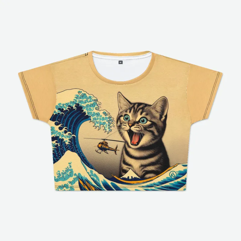 Catzilla Womens Crop Tee sold by INKnBURN