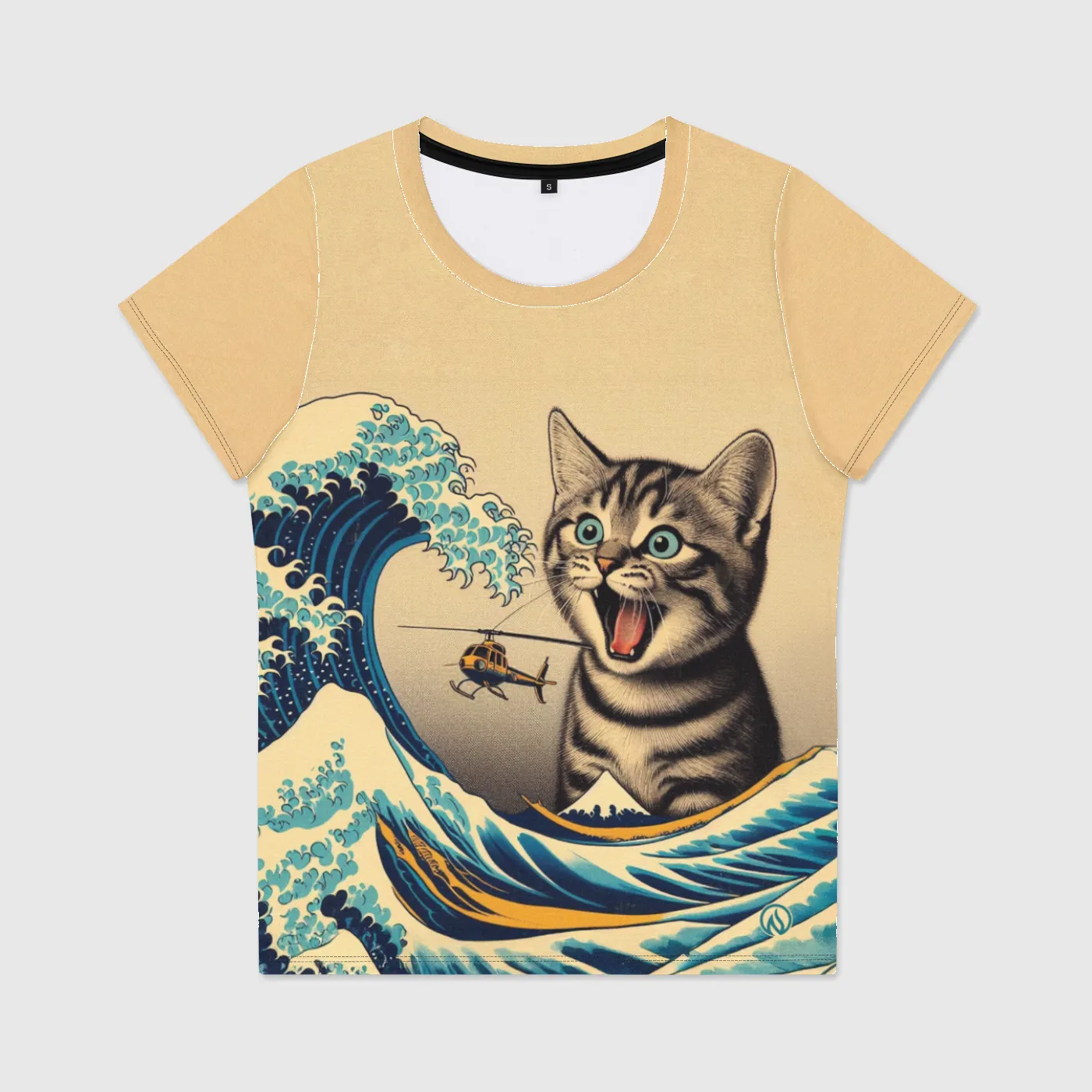 Catzilla Scoop Neck T-Shirt sold by INKnBURN product image thumbnail 2