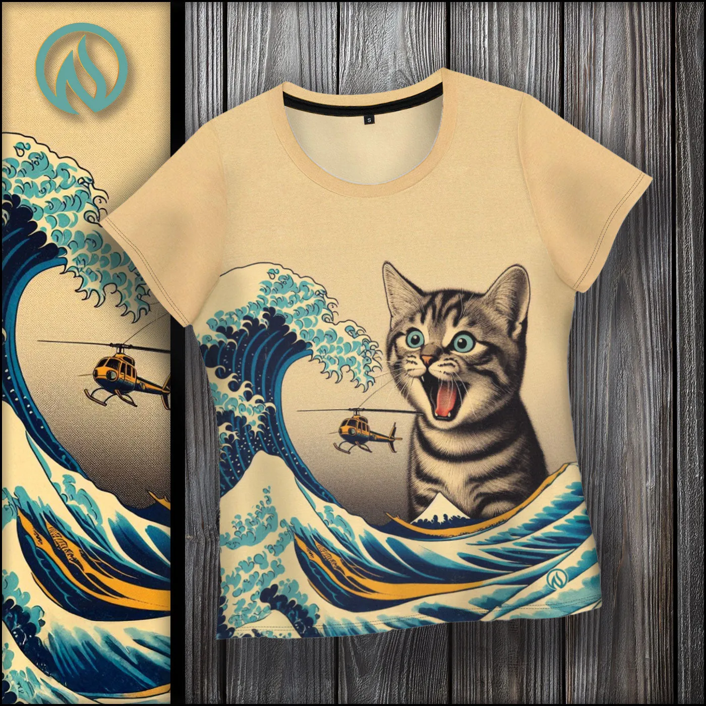 Catzilla Scoop Neck T-Shirt sold by INKnBURN