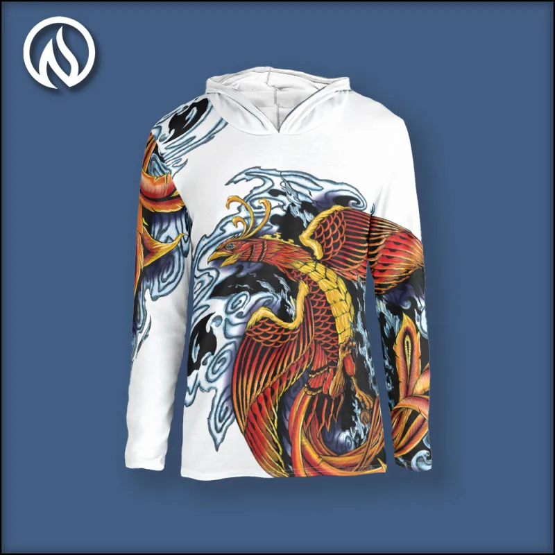 Phoenix on White T-Shirt Hoodie sold by INKnBURN