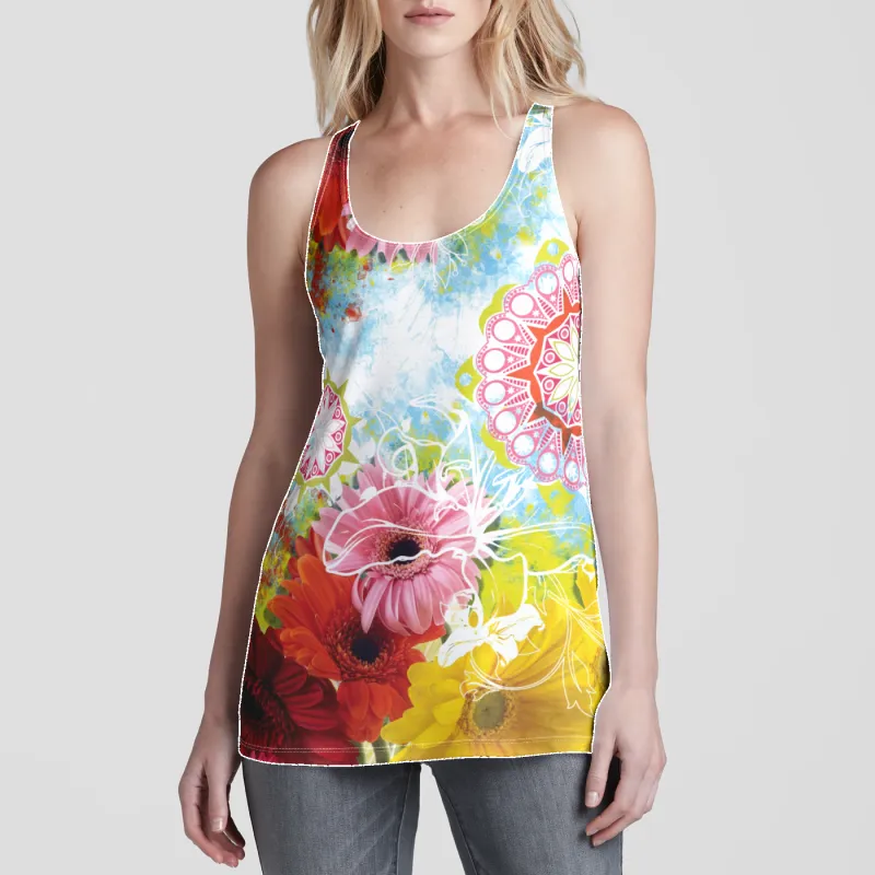 Wildflower Racerback Tank Top sold by INKnBURN