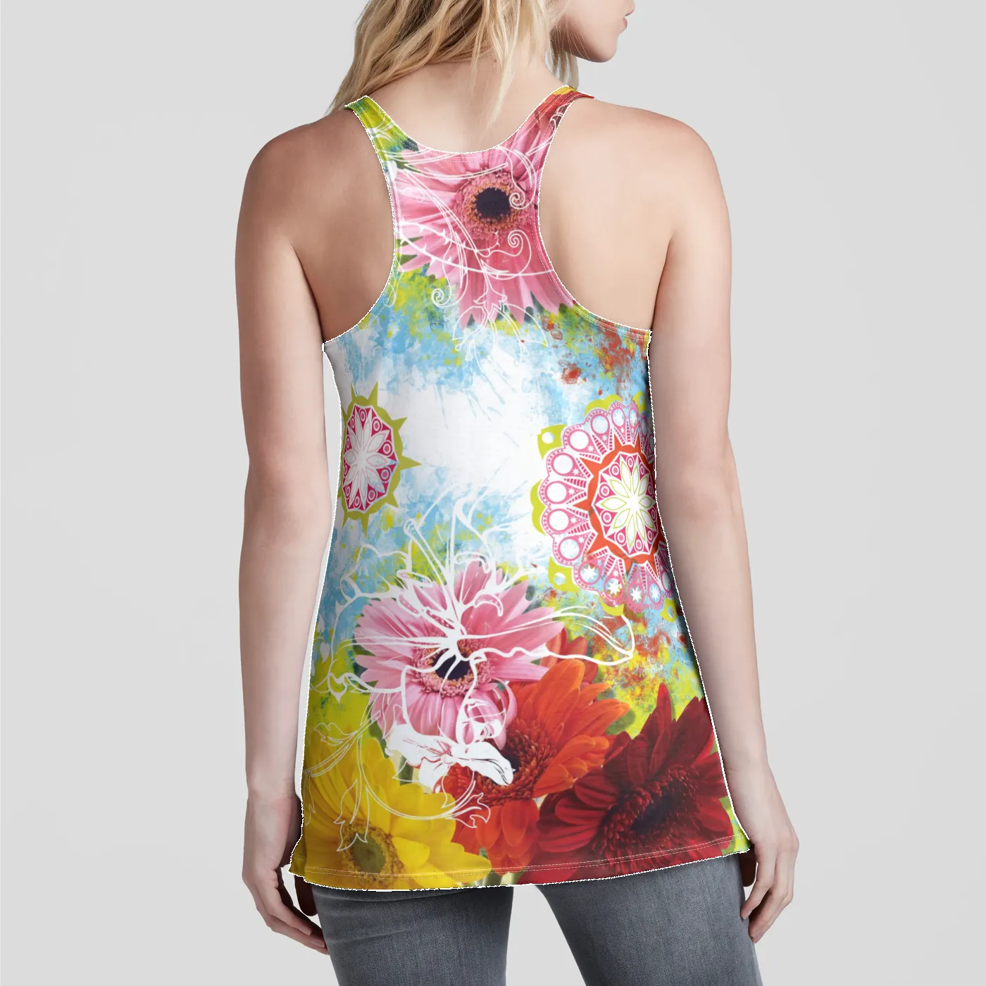 Wildflower Racerback Tank Top sold by INKnBURN product image thumbnail 2