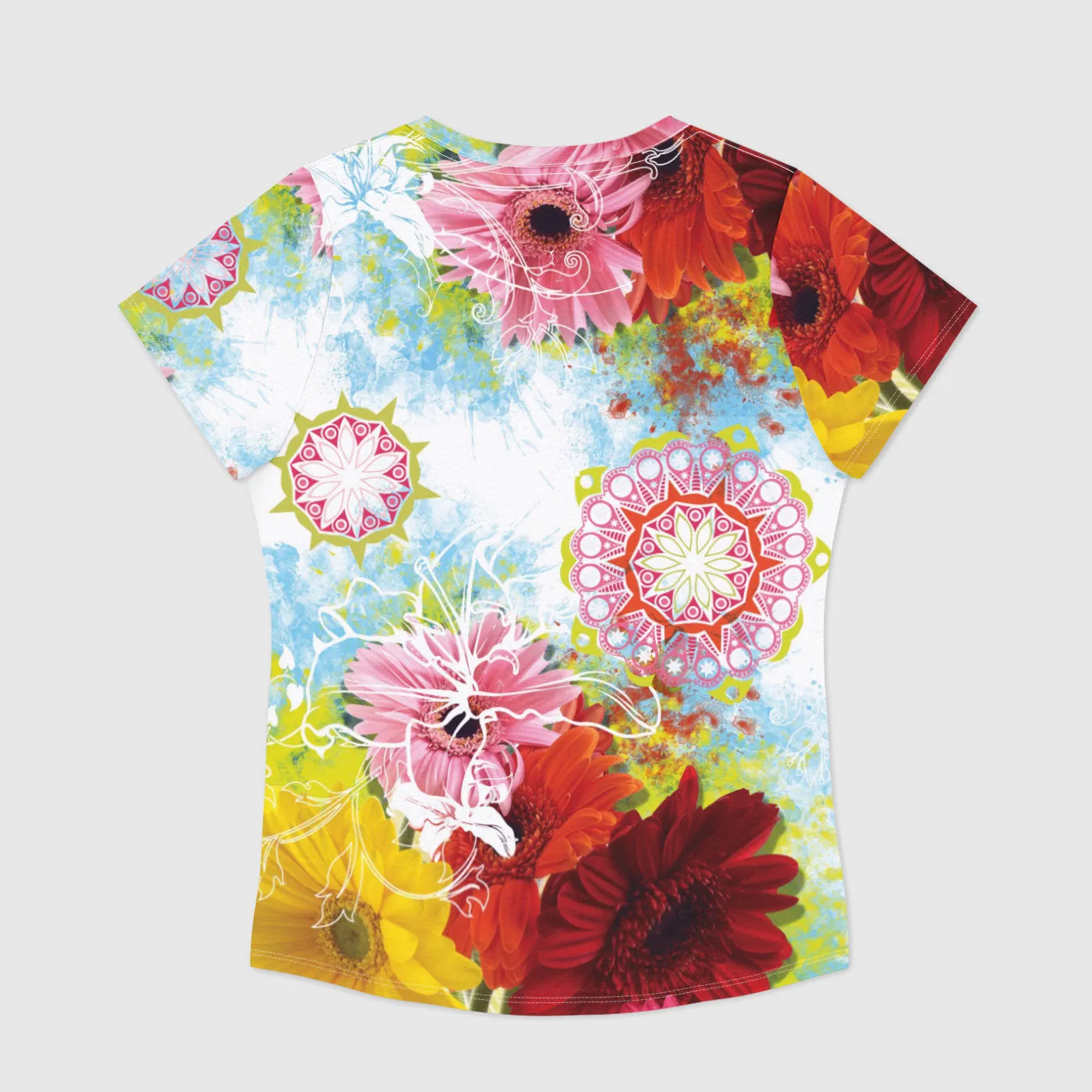 Wildflower Womens Tech Shirt sold by INKnBURN product image thumbnail 4