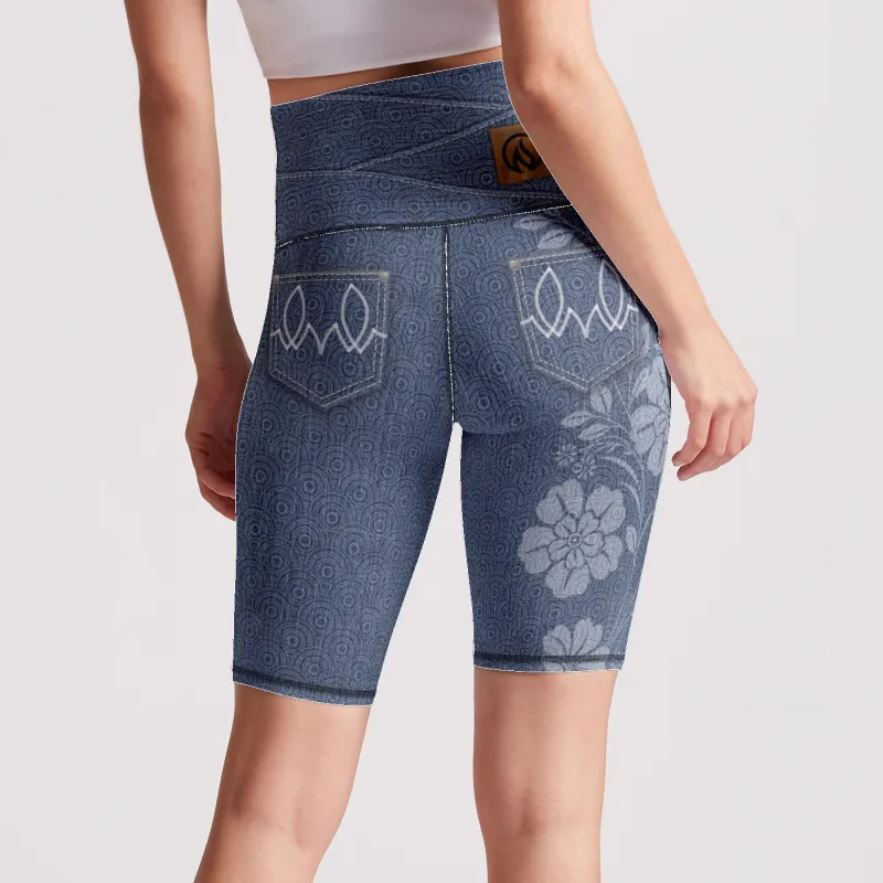 Floral Fade Denim 10" Shorts sold by INKnBURN