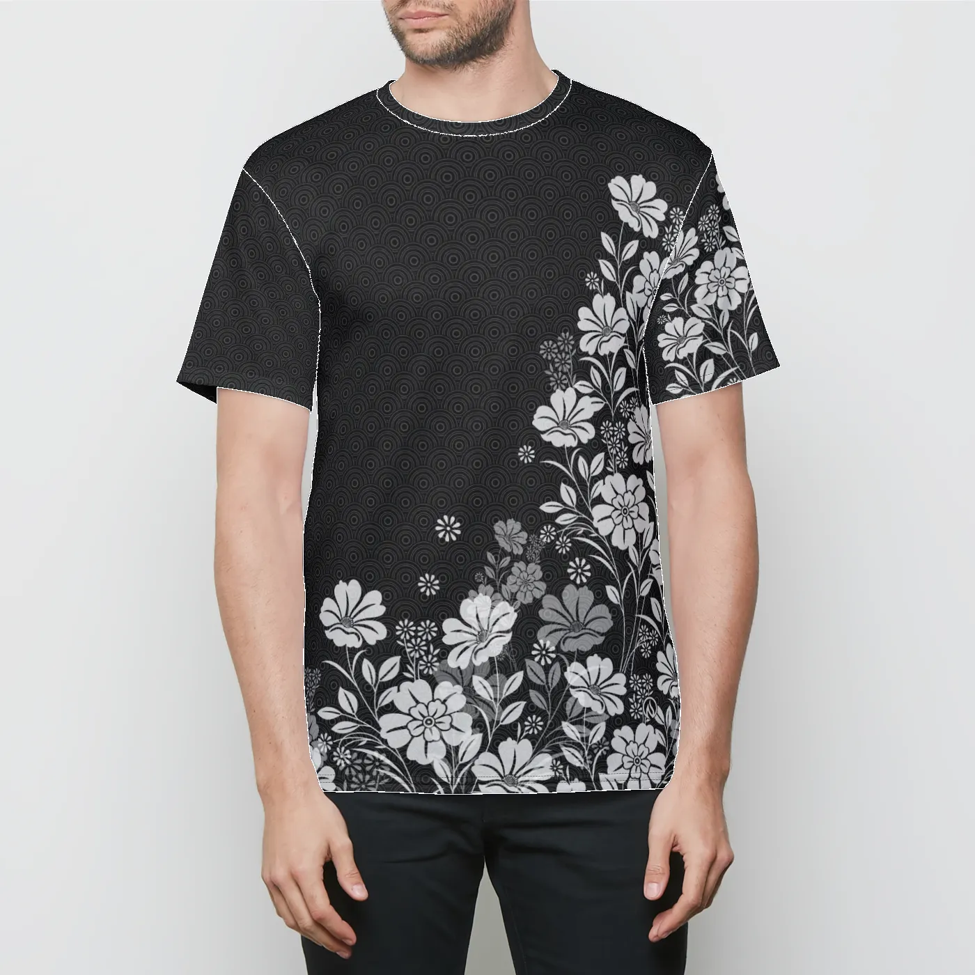 Floral Fade Mens Crewneck T-Shirt sold by INKnBURN