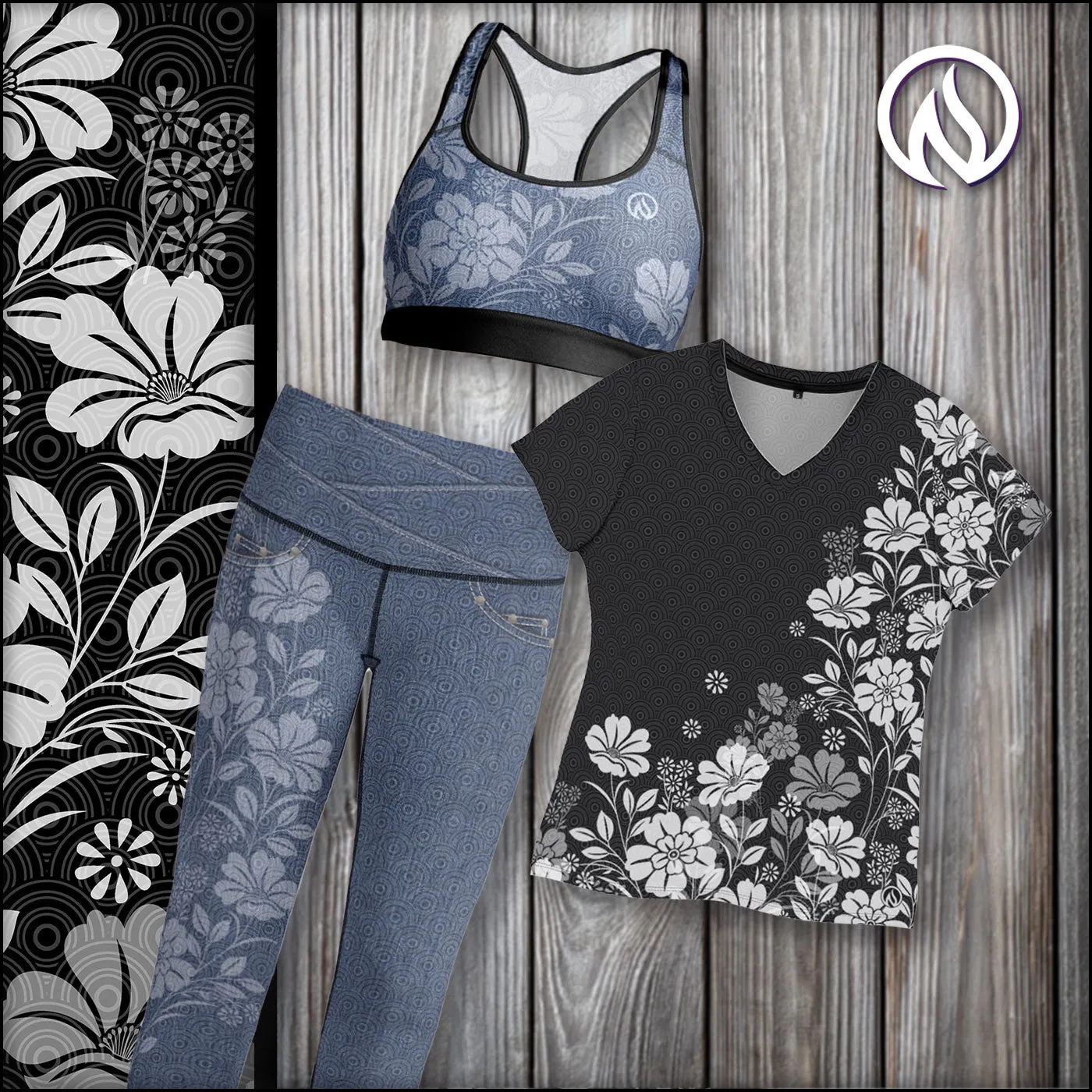 Floral Fade Racerback Tank Top sold by INKnBURN product image thumbnail 4