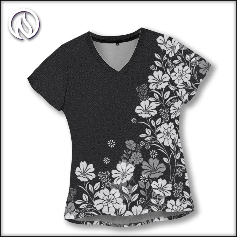 Floral Fade Womens Tech Shirt sold by INKnBURN