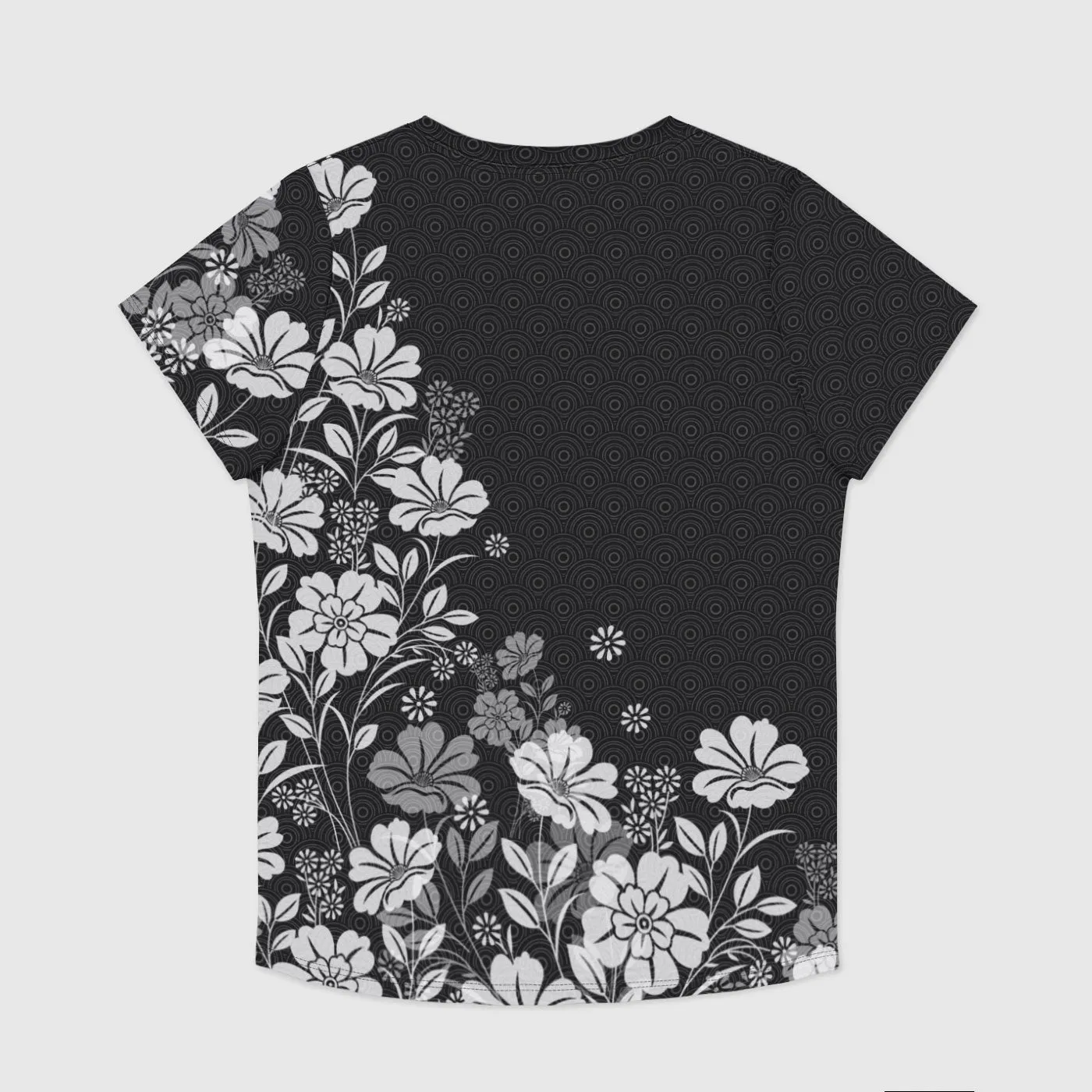 Floral Fade Womens Tech Shirt sold by INKnBURN product image thumbnail 3
