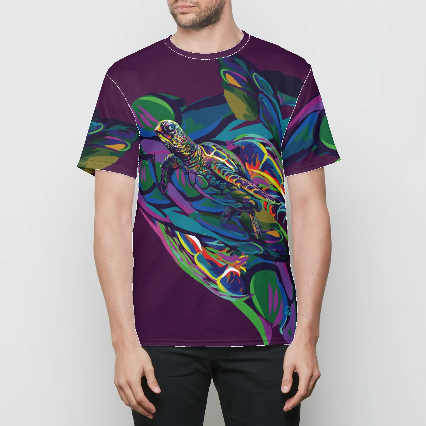 Honu Mens Crewneck T-Shirt sold by INKnBURN