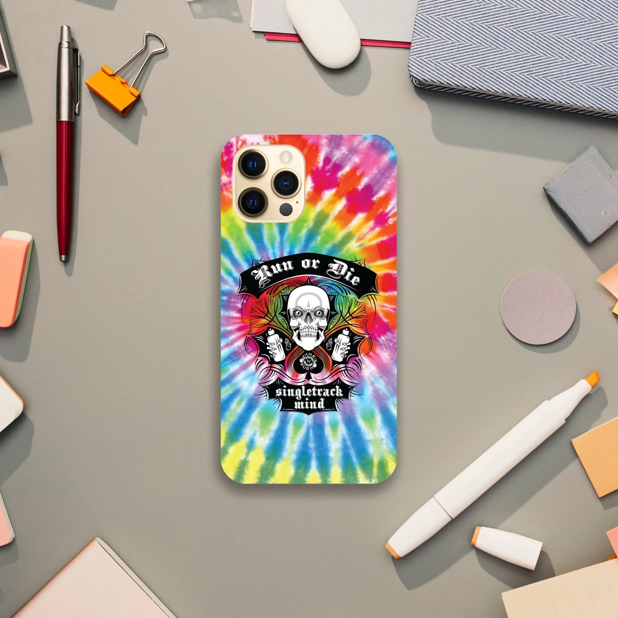 Run or Tie Dye iPhone Case sold by INKnBURN product image thumbnail 2