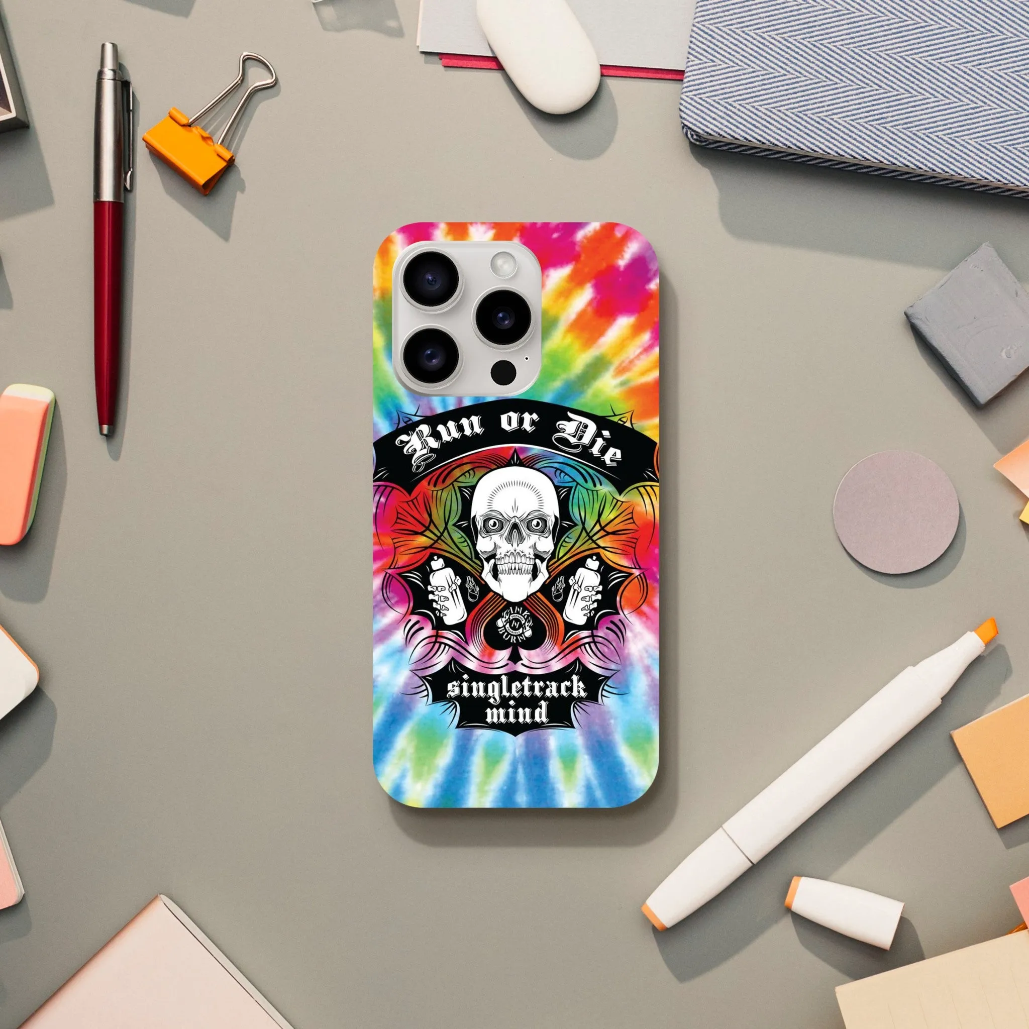 Run or Tie Dye iPhone Case sold by INKnBURN product image thumbnail 3