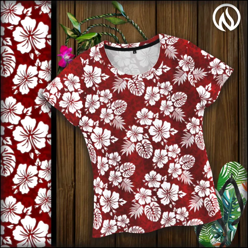 Aloha Womens Scoop Neck T-Shirt sold by INKnBURN