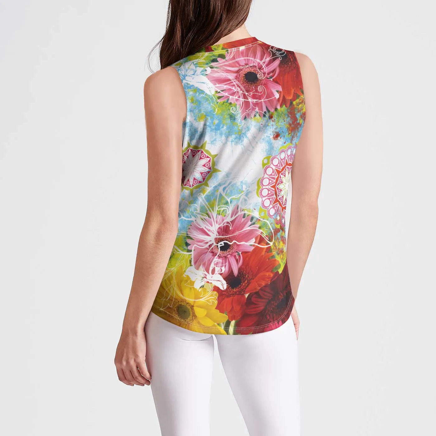 Wildflower Women's Smooth Tech Sleeveless sold by INKnBURN product image thumbnail 3