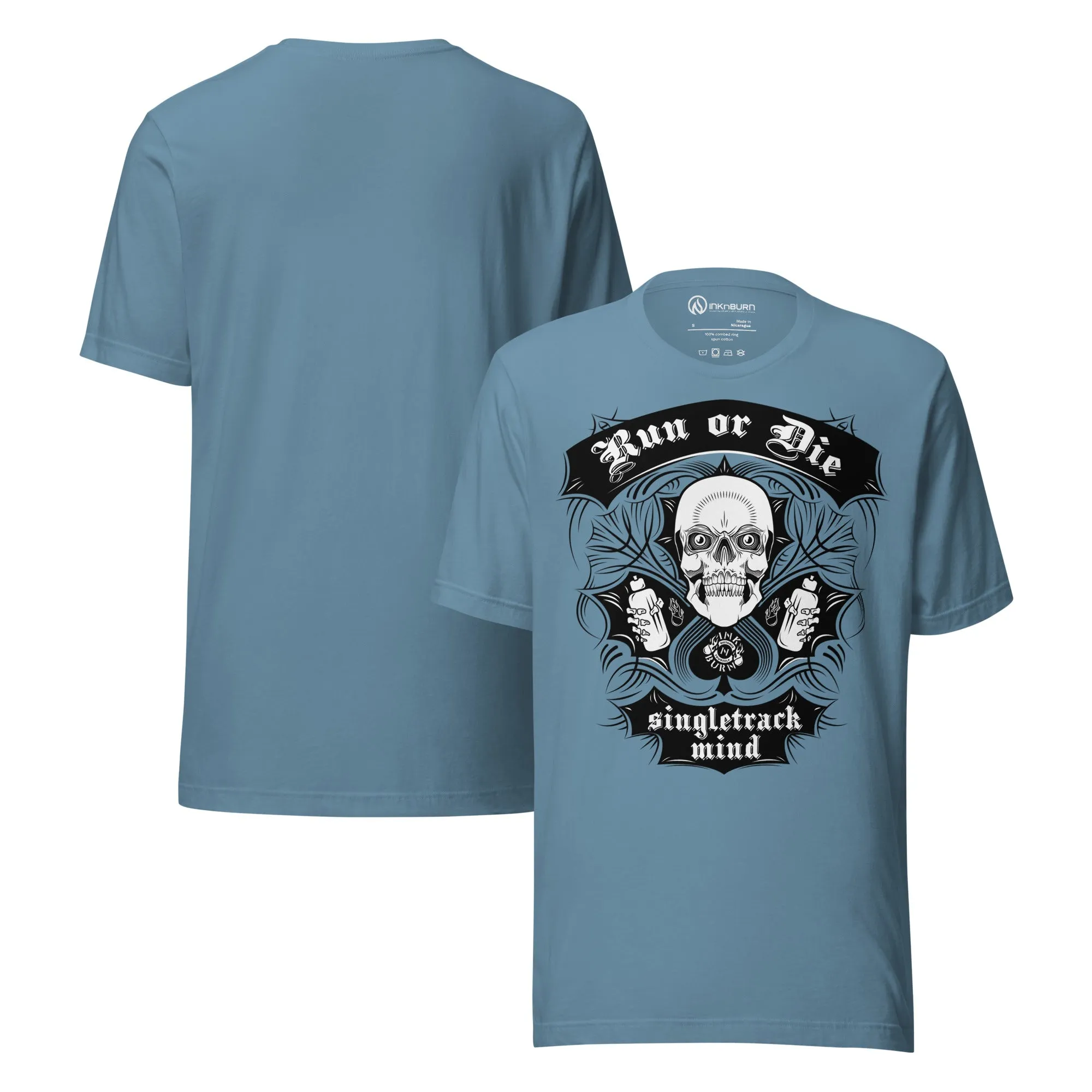 Run or Die™ Unisex Cotton T-Shirt sold by INKnBURN product image thumbnail 3