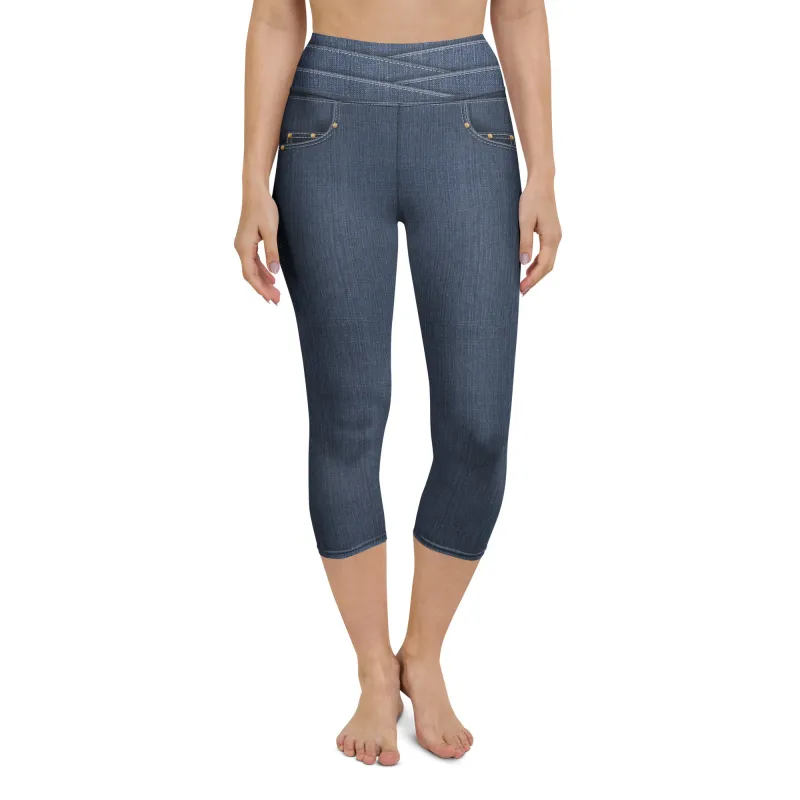 True Blue Denim Capris sold by INKnBURN