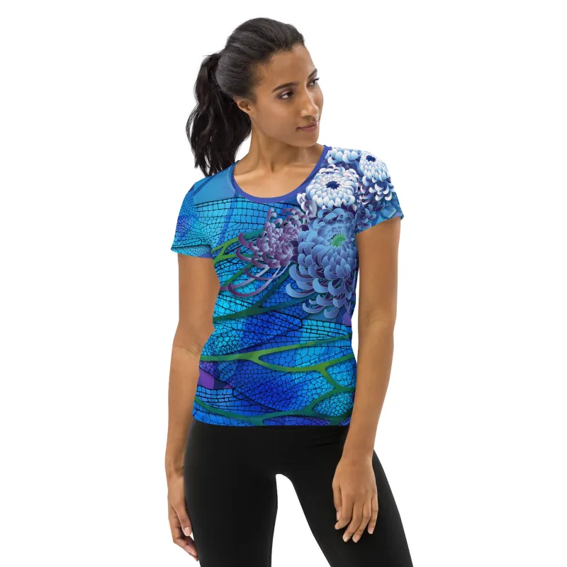 Dragonfly Scoop Neck Tech Shirt sold by INKnBURN