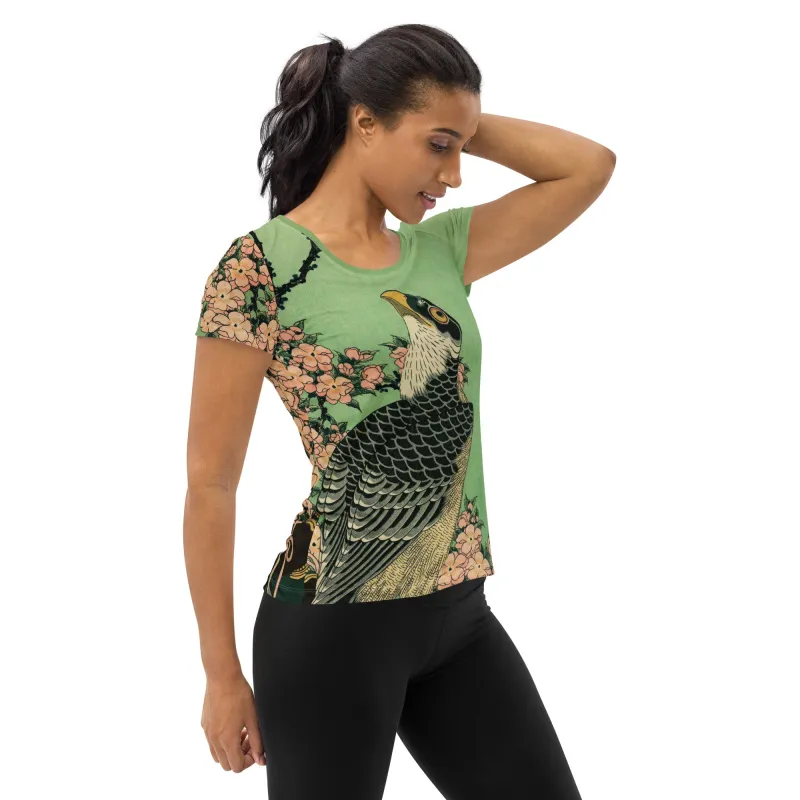 Hokusai Hawk Scoop Neck Tech made by INKnBURN