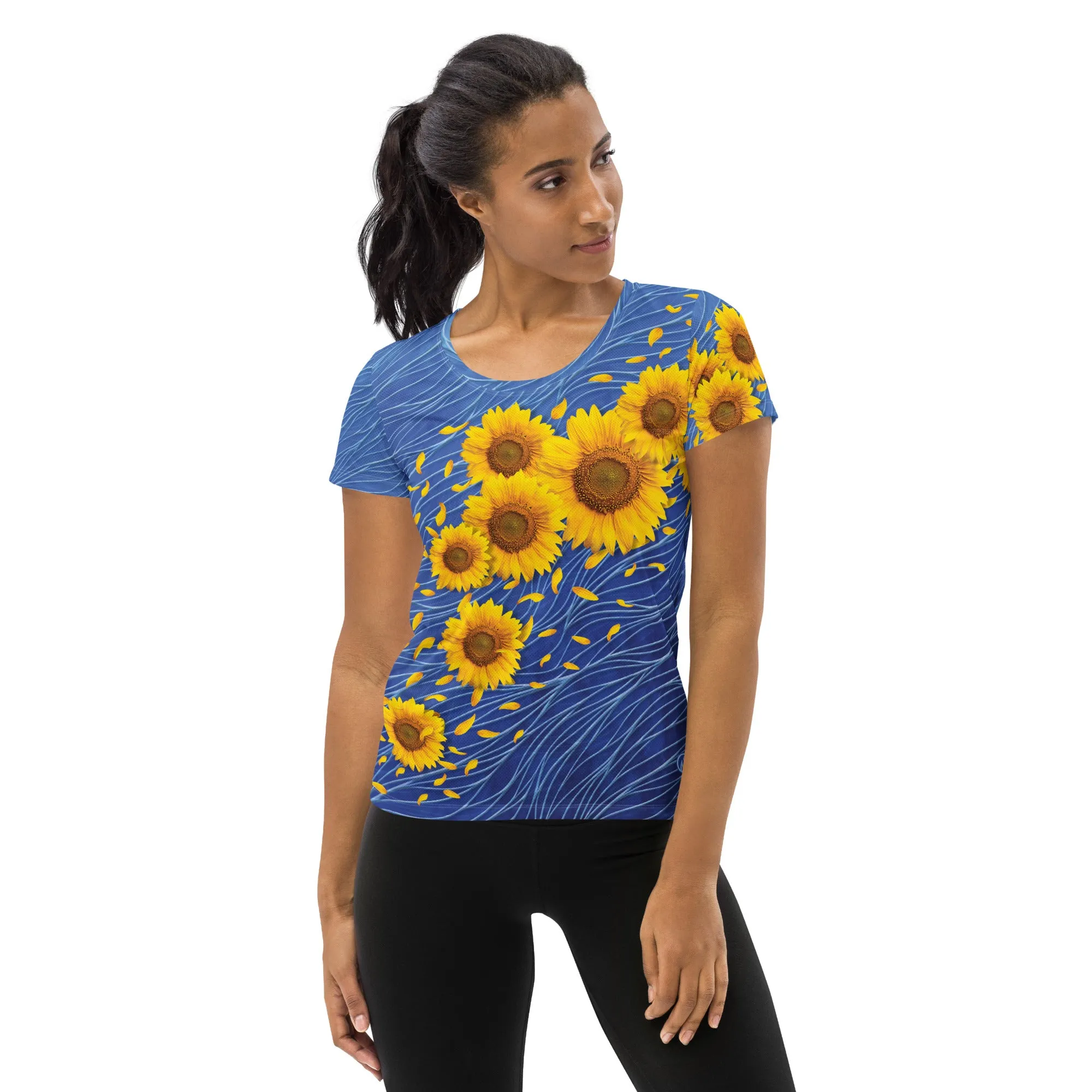 Sunflower Scoop Neck Tech sold by INKnBURN