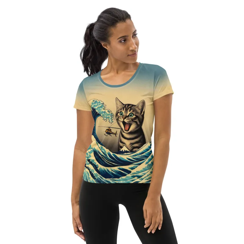 Catzilla Scoop Neck Tech sold by INKnBURN