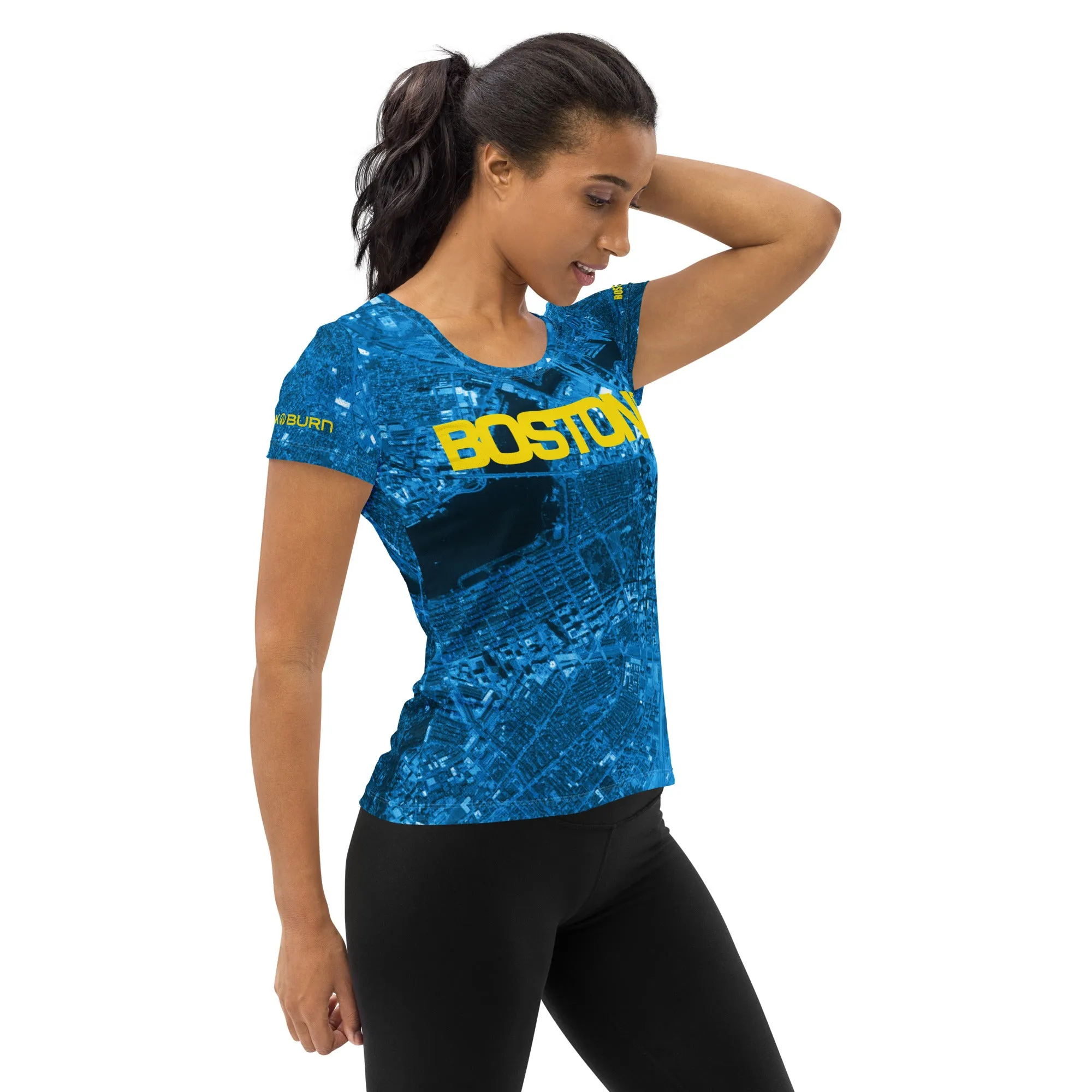 Boston 26.2 Scoop Neck Tech Shirt sold by INKnBURN product image thumbnail 5