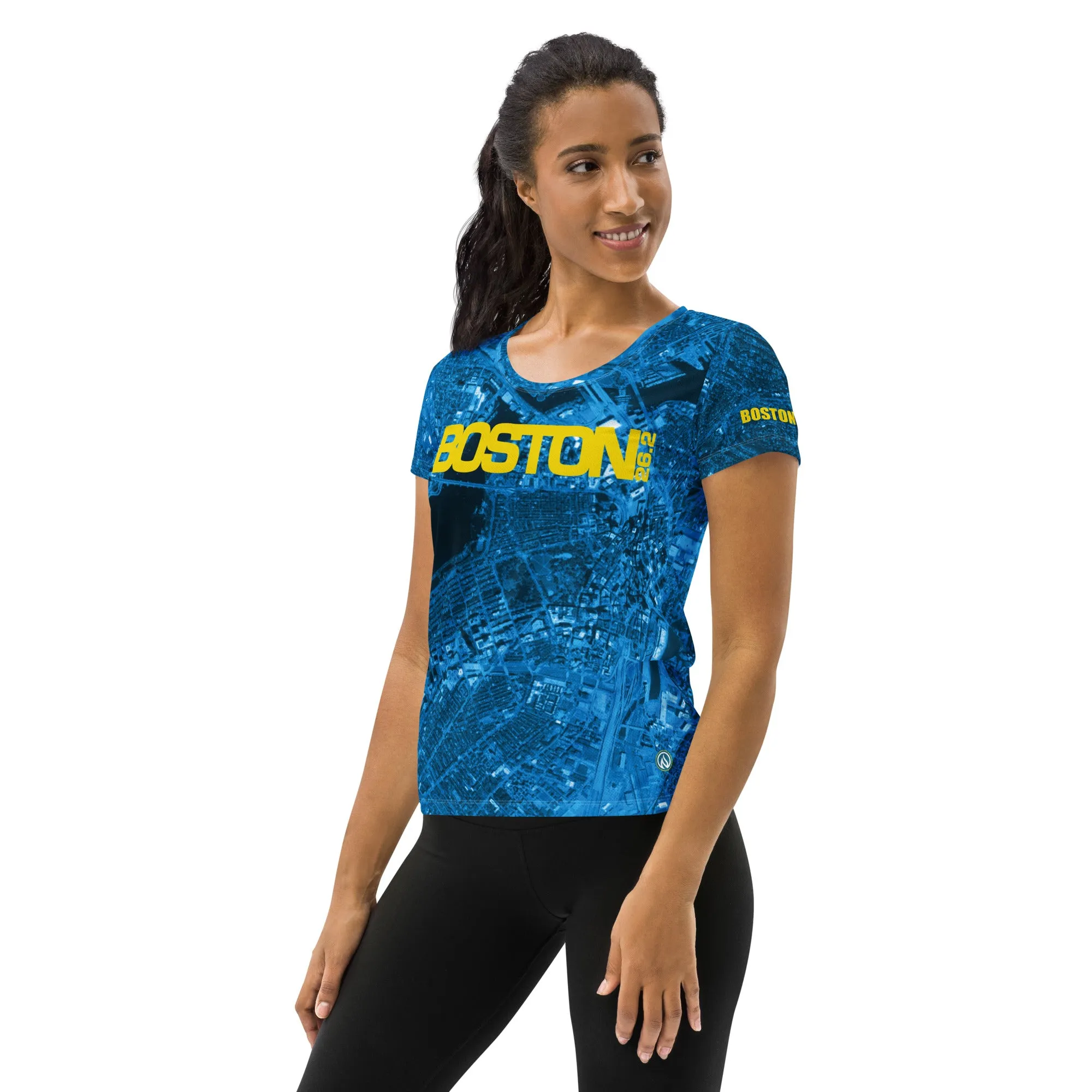 Boston 26.2 Scoop Neck Tech Shirt sold by INKnBURN product image thumbnail 4