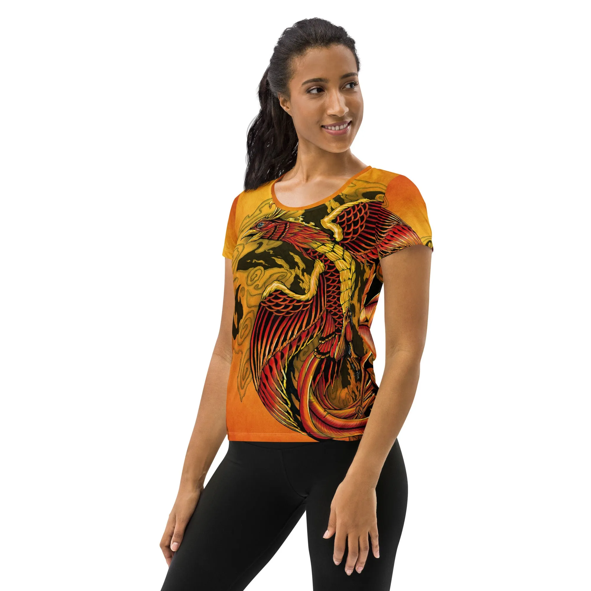 Phoenix Scoop Neck Tech Shirt sold by INKnBURN product image thumbnail 3