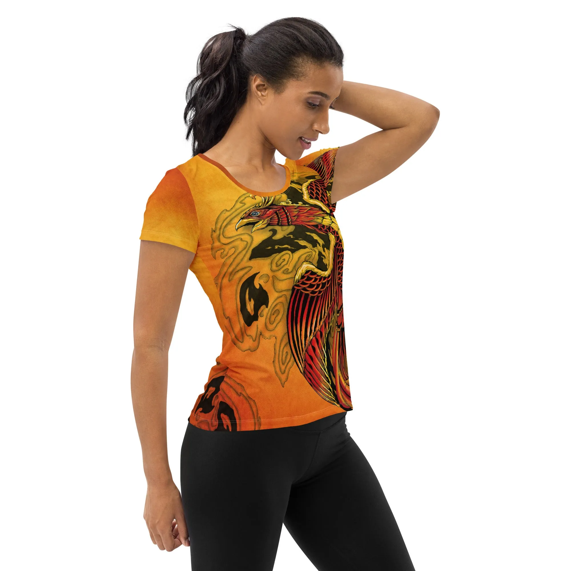 Phoenix Scoop Neck Tech Shirt sold by INKnBURN product image thumbnail 4