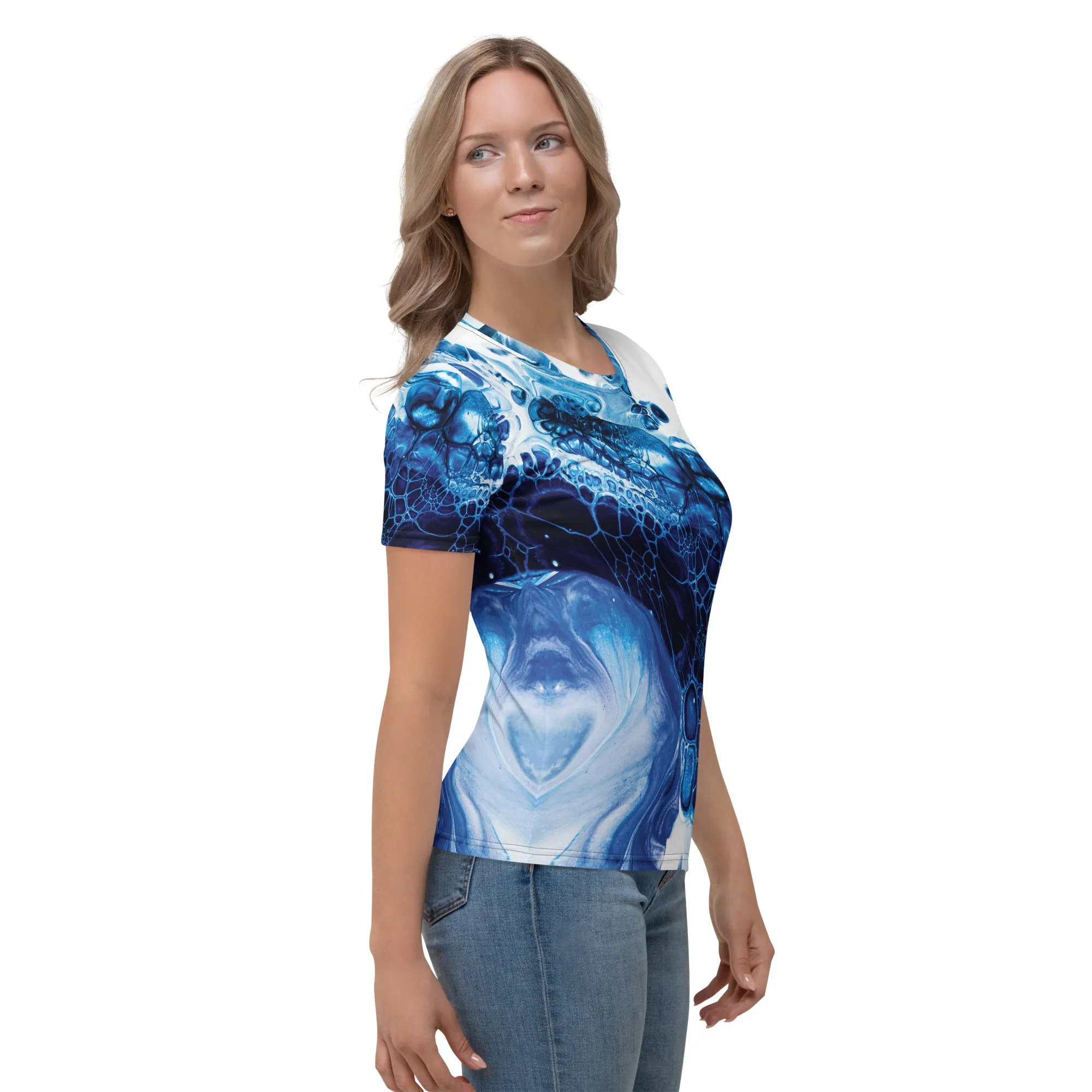 Blue Ink T-Shirt AOP sold by INKnBURN product image thumbnail 4