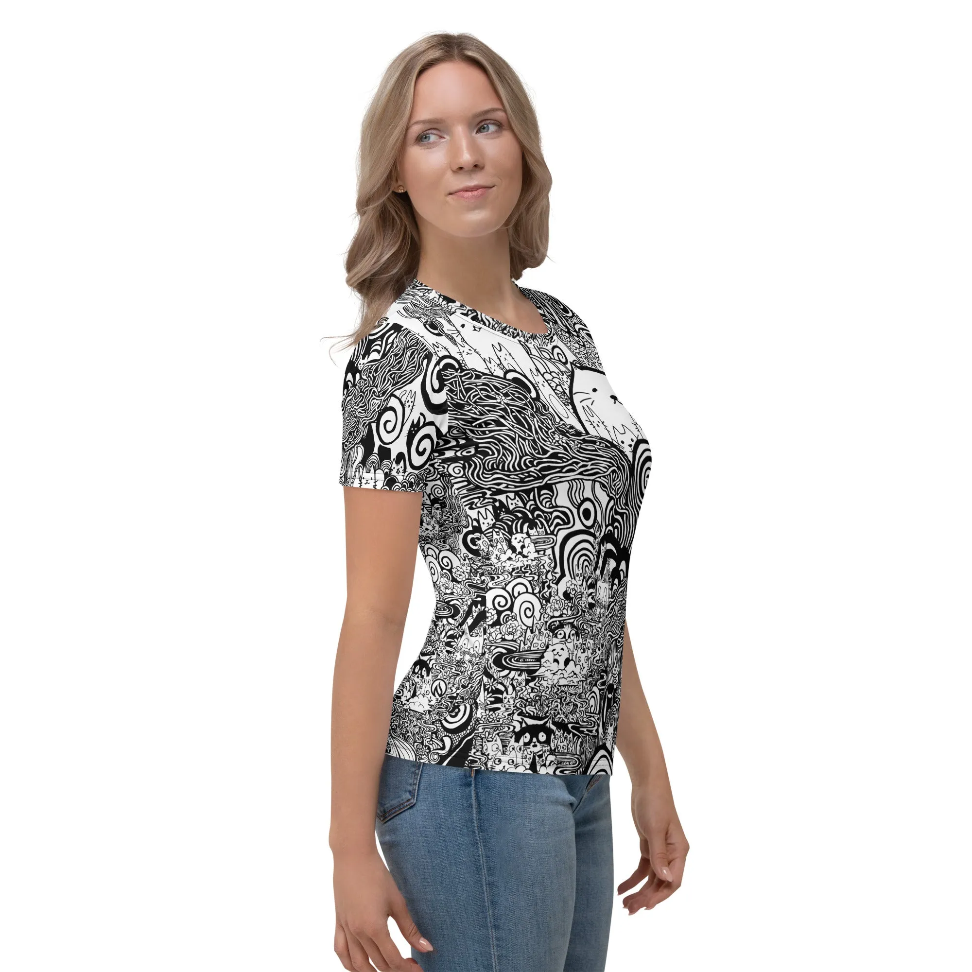 Womens Catastrophe T-Shirt AOP sold by INKnBURN product image thumbnail 4