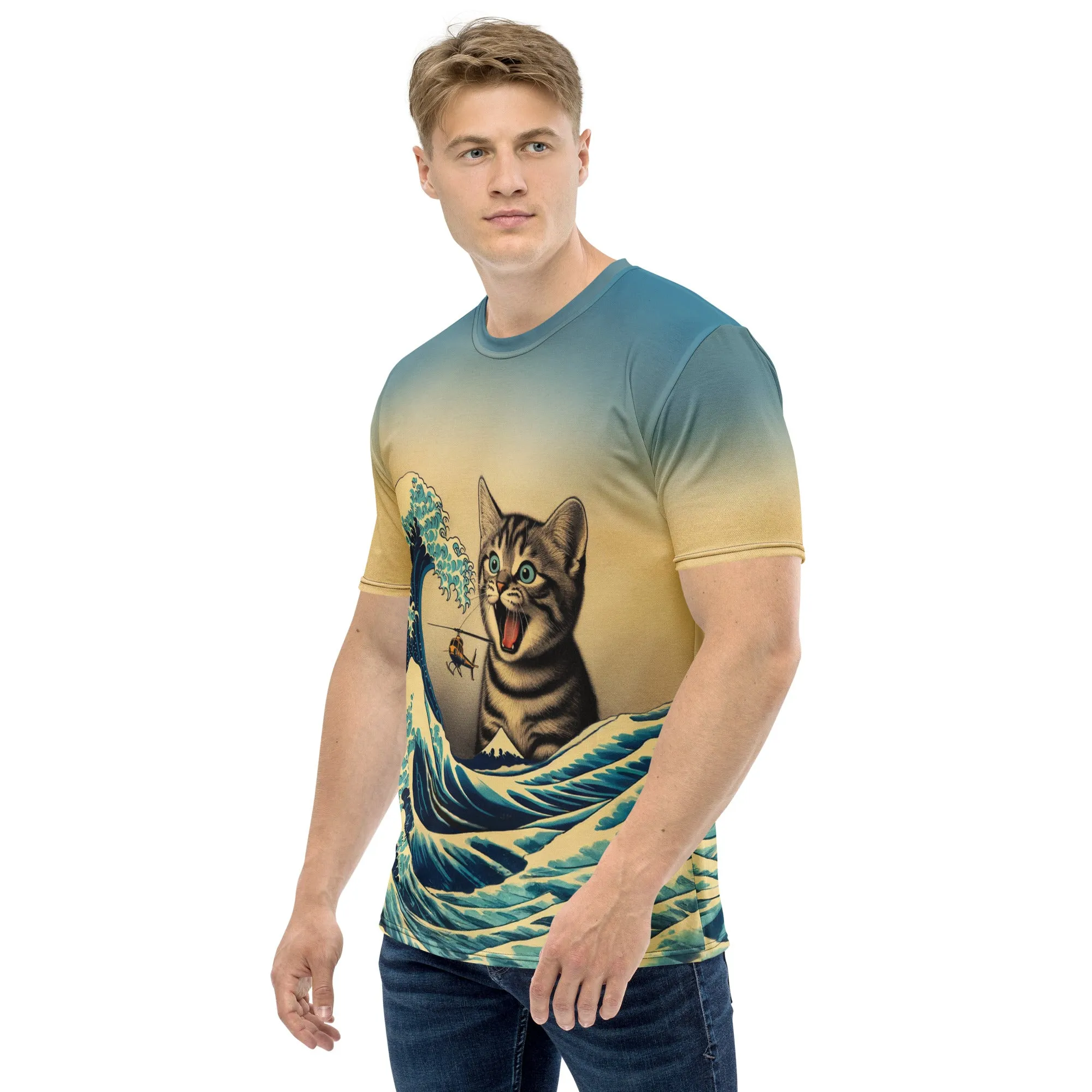 Mens Catzilla T-Shirt AOP sold by INKnBURN product image thumbnail 3